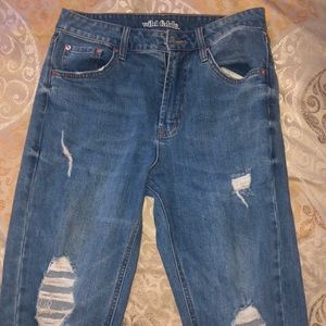 Wild Fable Ripped High Rise Mom Jeans